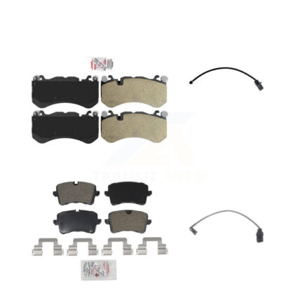 Front Rear Ceramic Disc Brake Pads And Wear Sensors Kit For Audi RS7 With Cast Iron KNW-100046