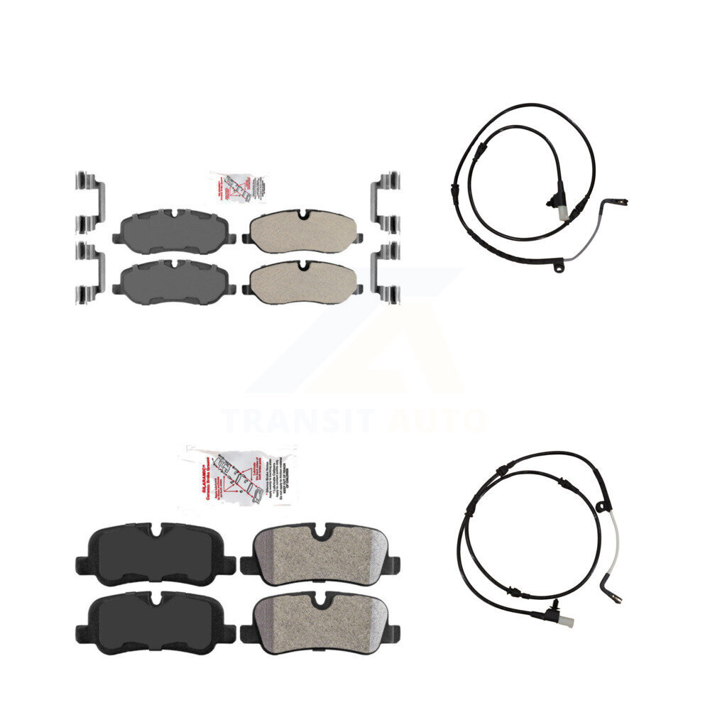 Front Rear Ceramic Disc Brake Pads And Wear Sensors Kit For Land Rover Range Sport KNW-100048