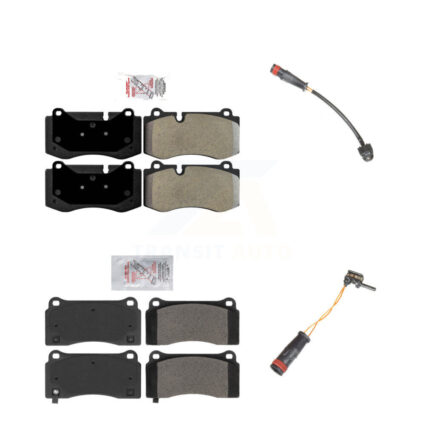 Front Rear Ceramic Disc Brake Pads Wear Sensor Kit For 2011-2014 Mercedes-Benz CL550 4.7L KNW-100061