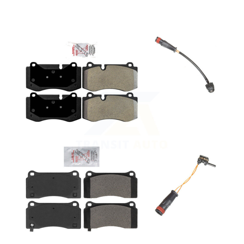 Front Rear Ceramic Disc Brake Pads Wear Sensor Kit For 2011-2014 Mercedes-Benz CL550 4.7L KNW-100061