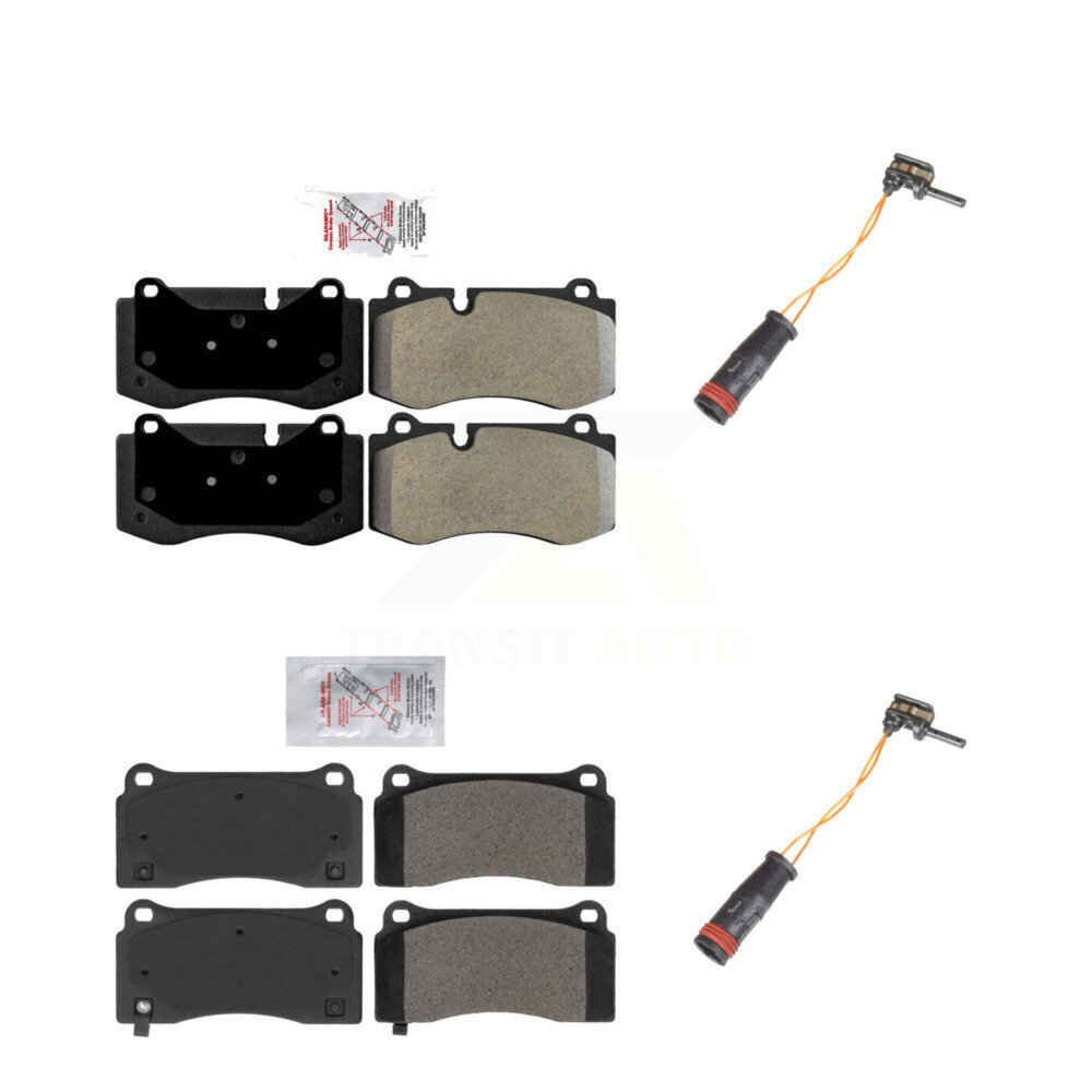 Front Rear Ceramic Disc Brake Pads Wear Sensor Kit For 2011-2014 Mercedes-Benz CL550 4.7L KNW-100062
