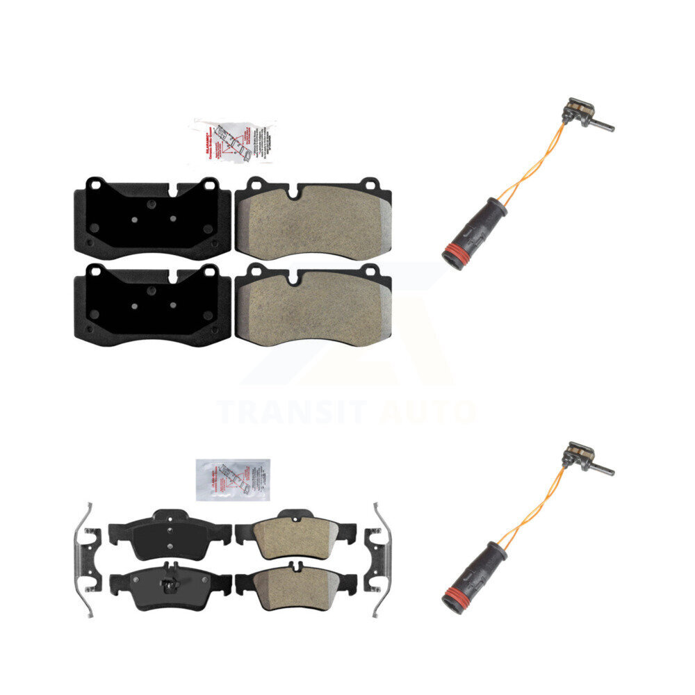 Front Rear Ceramic Brake Pad & Wear Sensor Kit For Mercedes-Benz SL550 With Sport Package KNW-100064