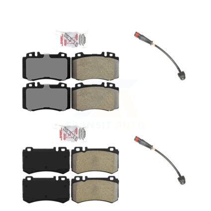 Front Rear Ceramic Disc Brake Pads And Wear Sensors Kit For Mercedes-Benz SLK55 AMG KNW-100070
