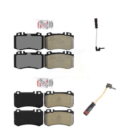 Front Rear Ceramic Disc Brake Pads And Wear Sensors Kit For Mercedes-Benz S600 5.5L KNW-100073