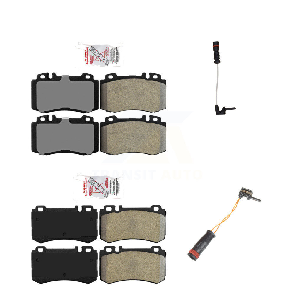 Front Rear Ceramic Disc Brake Pads And Wear Sensors Kit For Mercedes-Benz S600 5.5L KNW-100073