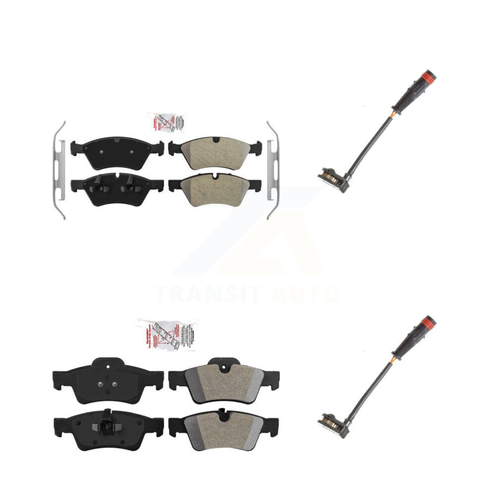 Front Rear Ceramic Brake Pad Wear Sensor Kit For Mercedes-Benz ML350 R350 GL450 ML500 G55 KNW-100082