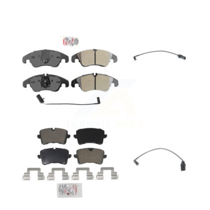 Front Rear Ceramic Disc Brake Pads And Extra Wear Sensors Kit For Audi A6 Quattro KNW-100090