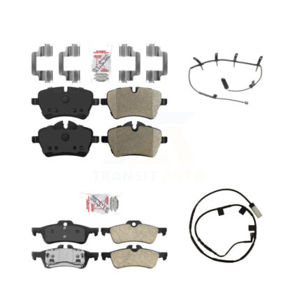 Front Rear Ceramic Disc Brake Pads And Wear Sensors Kit For 2006 Mini Cooper 1.6L KNW-100094