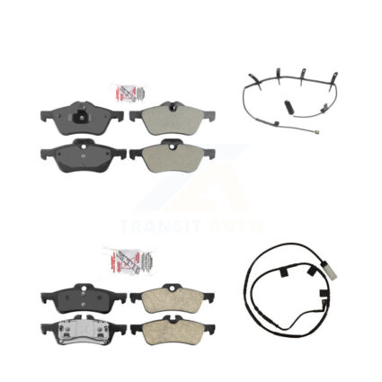 Front Rear Ceramic Disc Brake Pads And Wear Sensors Kit For 2006 Mini Cooper 1.6L KNW-100095