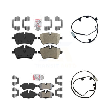 Front Rear Ceramic Disc Brake Pads And Wear Sensors Kit For Mini Cooper KNW-100097