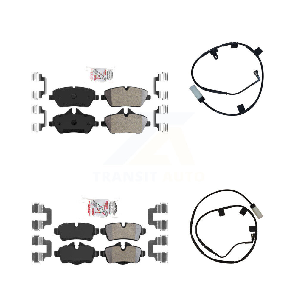 Front Rear Ceramic Disc Brake Pads And Wear Sensors Kit For Mini Cooper KNW-100098