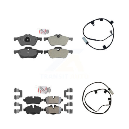 Front Rear Ceramic Disc Brake Pads And Wear Sensors Kit For Mini Cooper KNW-100099