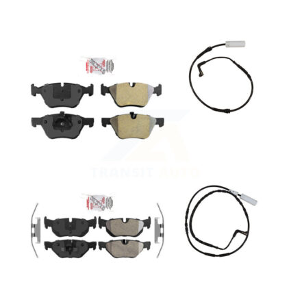 Front Rear Ceramic Disc Brake Pads And Wear Sensors Kit For BMW 128i 328i 323i 325i KNW-100111