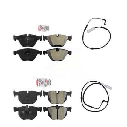 Front Rear Ceramic Disc Brake Pads And Wear Sensors Kit For BMW 335i 335d 3.0L KNW-100113