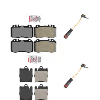 Front Rear Ceramic Disc Brake Pad Wear Sensor Kit For Mercedes-Benz C230 SLK350 C320 C350 KNW-100121