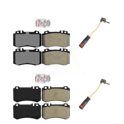 Front Rear Ceramic Disc Brake Pads And Wear Sensors Kit For Mercedes-Benz CL600 CL55 AMG KNW-100125