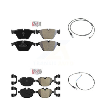 Front Rear Ceramic Disc Brake Pad & Wear Sensor Kit For BMW 535i 528i 535d ActiveHybrid 5 KNW-100131