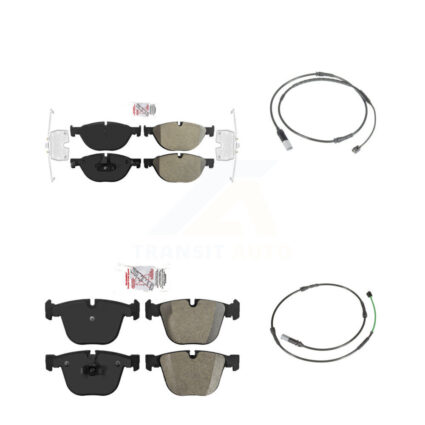 Front Rear Ceramic Disc Brake Pads And Wear Sensors Kit For BMW 535i GT xDrive 550i KNW-100132