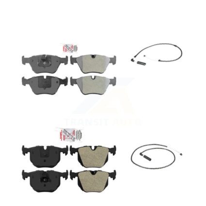 Front Rear Ceramic Disc Brake Pads And Wear Sensors Kit For 2004-2010 BMW X3 KNW-100135