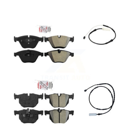 Front Rear Ceramic Disc Brake Pads And Wear Sensors Kit For BMW 335i 335is 335d KNW-100136