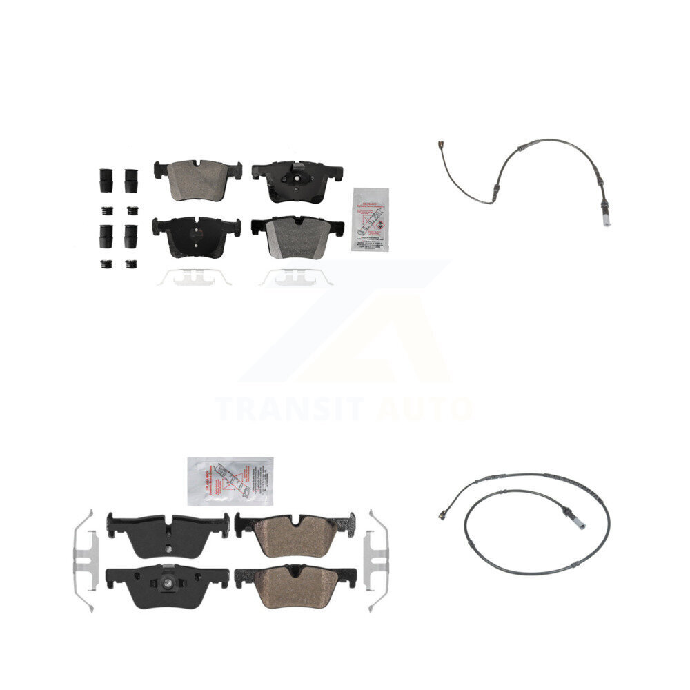 Front Rear Ceramic Disc Brake Pads And Wear Sensors Kit For BMW 320i xDrive 328d 2.0L KNW-100138