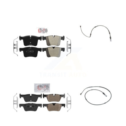 Front Rear Ceramic Disc Brake Pads And Wear Sensors Kit For BMW 320i xDrive 328d 2.0L KNW-100139