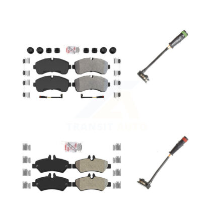 Front Rear Ceramic Disc Brake Pad & Extra Wear Sensor Kit For Mercedes-Benz Sprinter 3500 KNW-100151