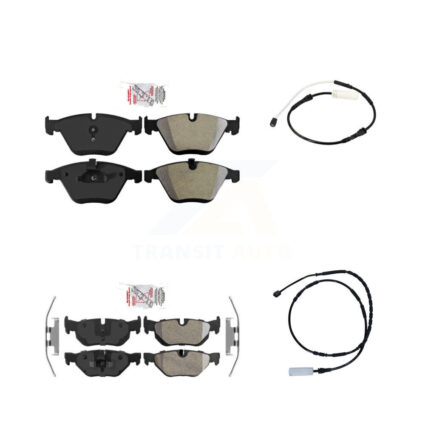 Front Rear Ceramic Disc Brake Pads And Wear Sensors Kit For BMW 328i xDrive KNW-100178