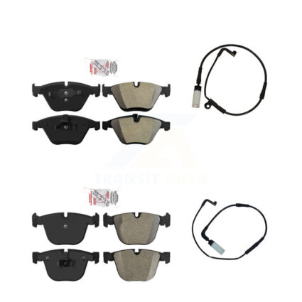 Front Rear Ceramic Disc Brake Pads And Wear Sensors Kit For BMW 550i 545i 645Ci KNW-100181
