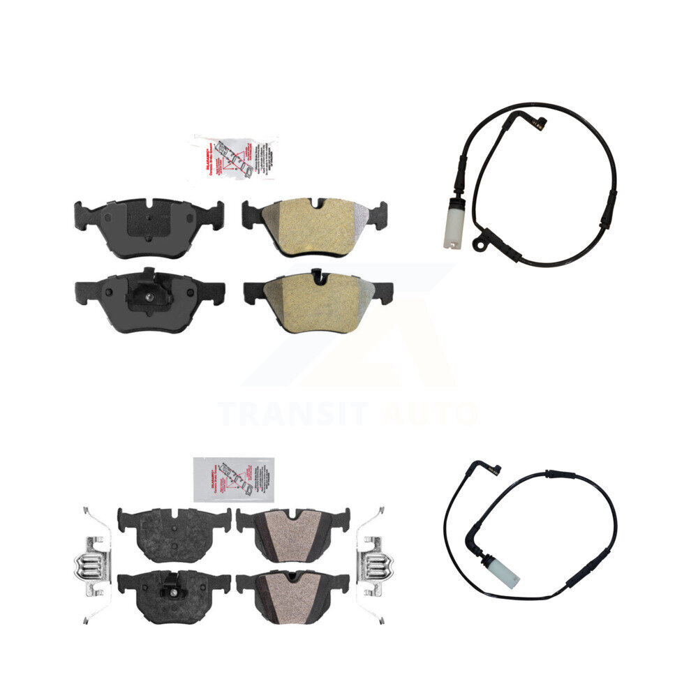 Front Rear Ceramic Brake Pad Wear Sensor Kit For BMW 525i With 310mm Diameter Rotor KNW-100182