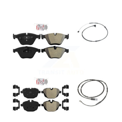 Front Rear Ceramic Disc Brake Pads And Wear Sensors Kit For BMW Z4 KNW-100184
