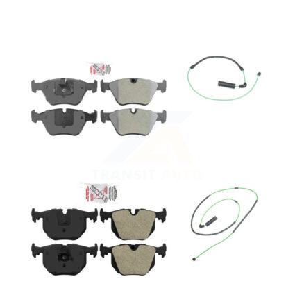 Front Rear Ceramic Disc Brake Pads And Wear Sensors Kit For 2005-2006 BMW M3 3.2L KNW-100192