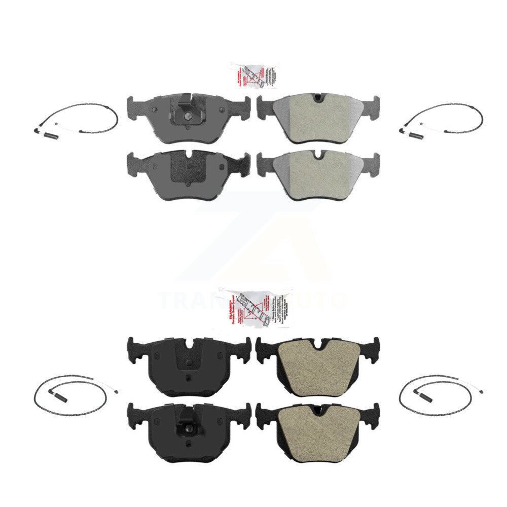 Front Rear Ceramic Disc Brake Pads And Wear Sensors Kit For 2004-2010 BMW X3 KNW-100197