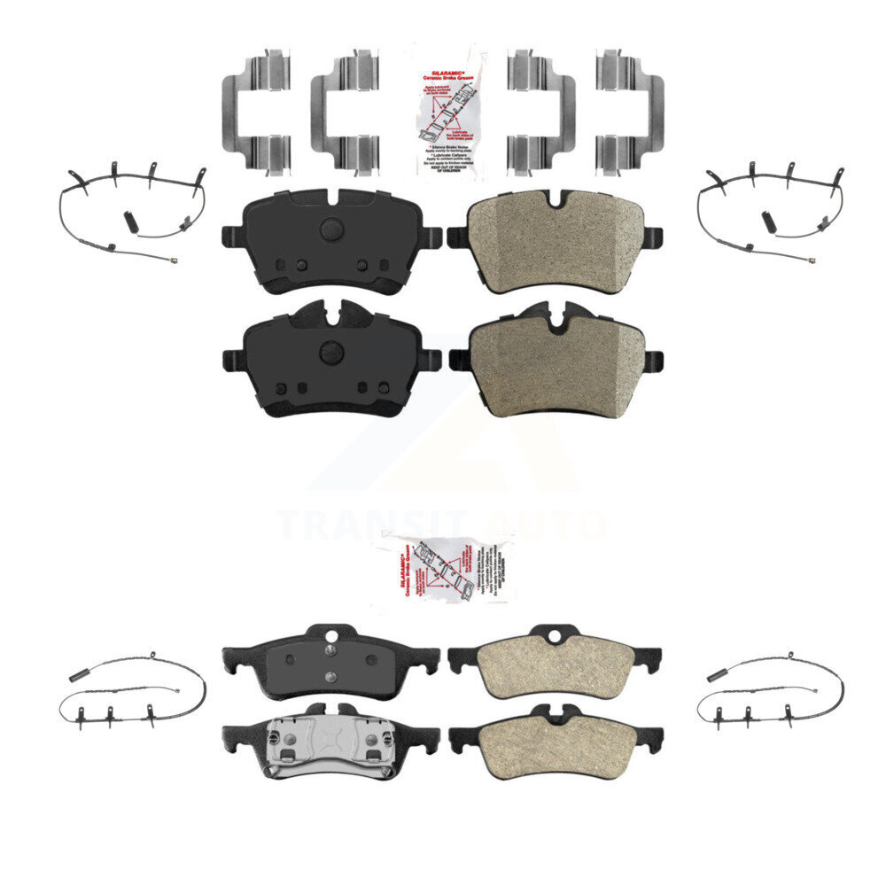 Front Rear Ceramic Disc Brake Pads And Wear Sensors Kit For Mini Cooper KNW-100200