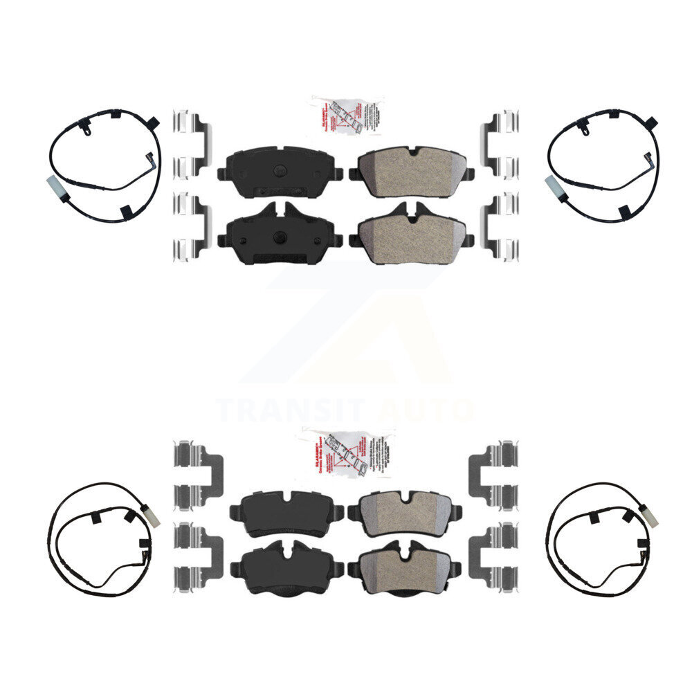 Front Rear Ceramic Disc Brake Pads And Wear Sensors Kit For Mini Cooper KNW-100204