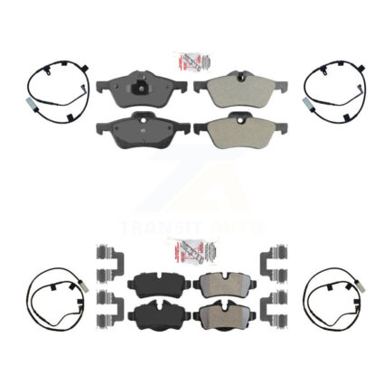Front Rear Ceramic Disc Brake Pads And Wear Sensors Kit For Mini Cooper KNW-100205