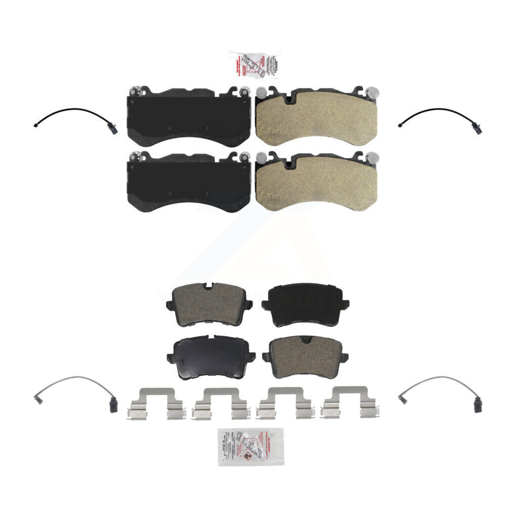 Front Rear Ceramic Disc Brake Pads And Wear Sensors Kit For Audi RS7 With Cast Iron KNW-100208