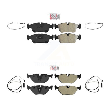 Front Rear Ceramic Disc Brake Pads And Wear Sensors Kit For BMW Z4 KNW-100209
