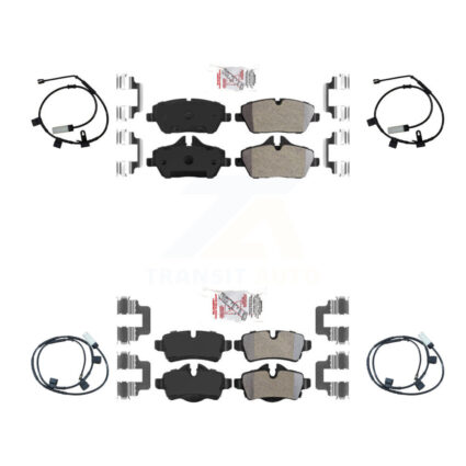 Front Rear Ceramic Disc Brake Pads And Wear Sensors Kit For Mini Cooper 1.6L KNW-100213