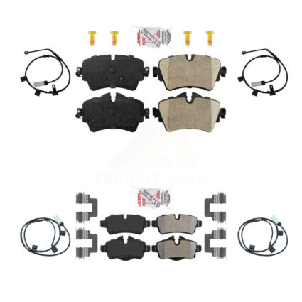 Front Rear Ceramic Disc Brake Pads And Wear Sensors Kit For 2015 Mini Cooper 1.6L KNW-100215