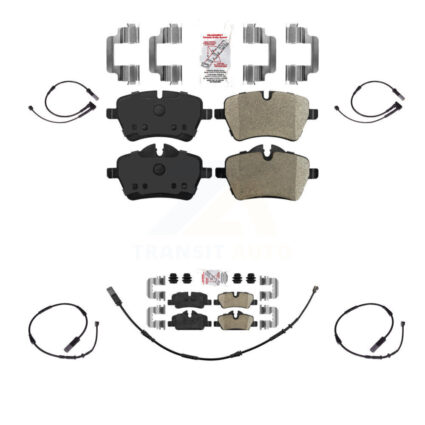 Front Rear Ceramic Disc Brake Pads And Extra Wear Sensors Kit For Mini Cooper KNW-100216