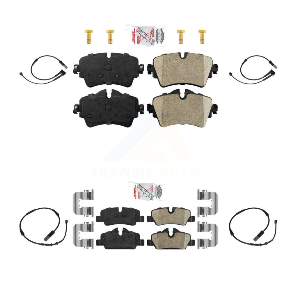 Front Rear Ceramic Disc Brake Pads And Wear Sensors Kit For Mini Cooper KNW-100223