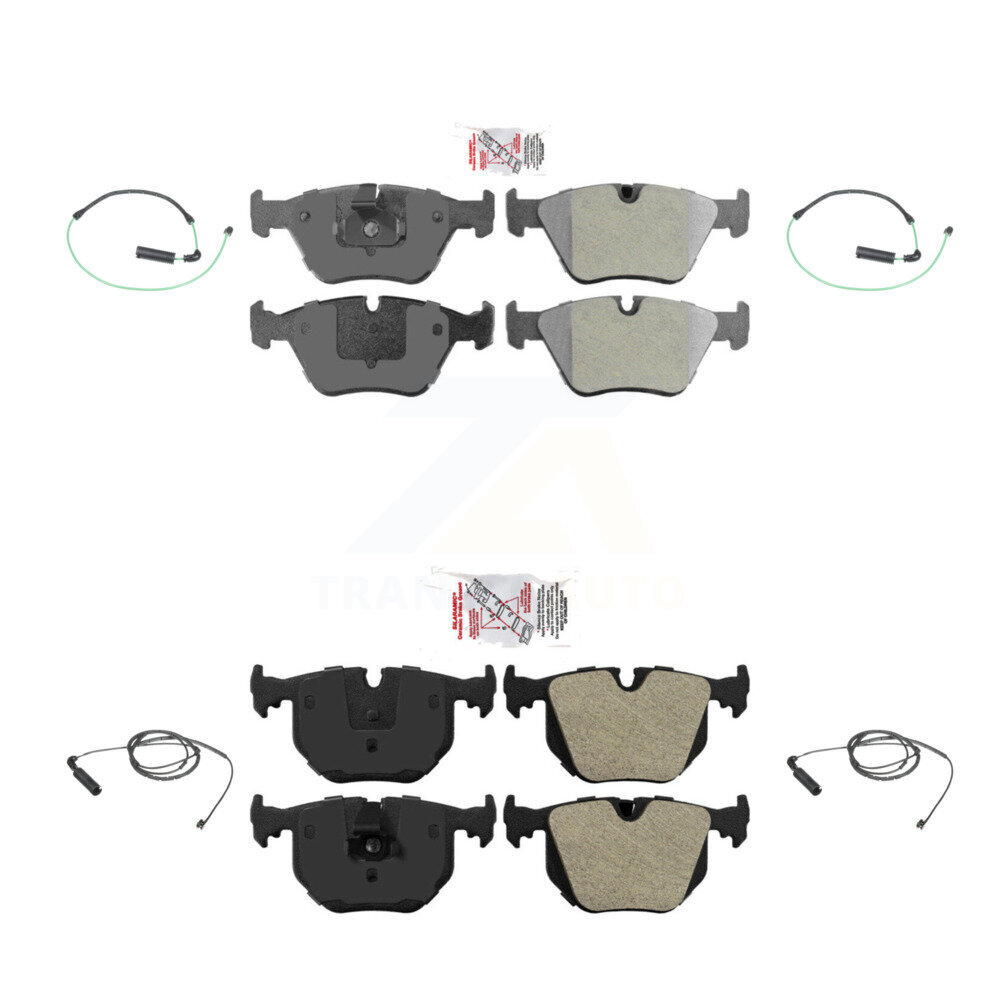 Front Rear Ceramic Disc Brake Pads And Wear Sensors Kit For BMW 330Ci 330i 330xi 3.0L KNW-100255