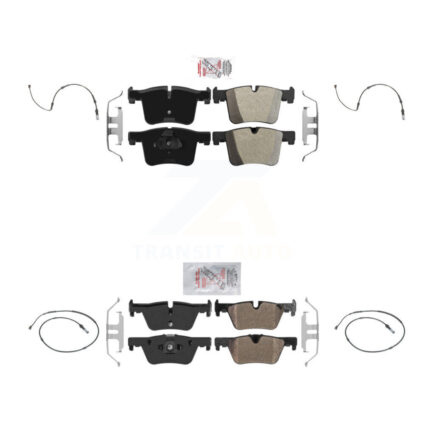 Front Rear Ceramic Disc Brake Pads And Wear Sensors Kit For BMW 320i xDrive 328d 2.0L KNW-100262