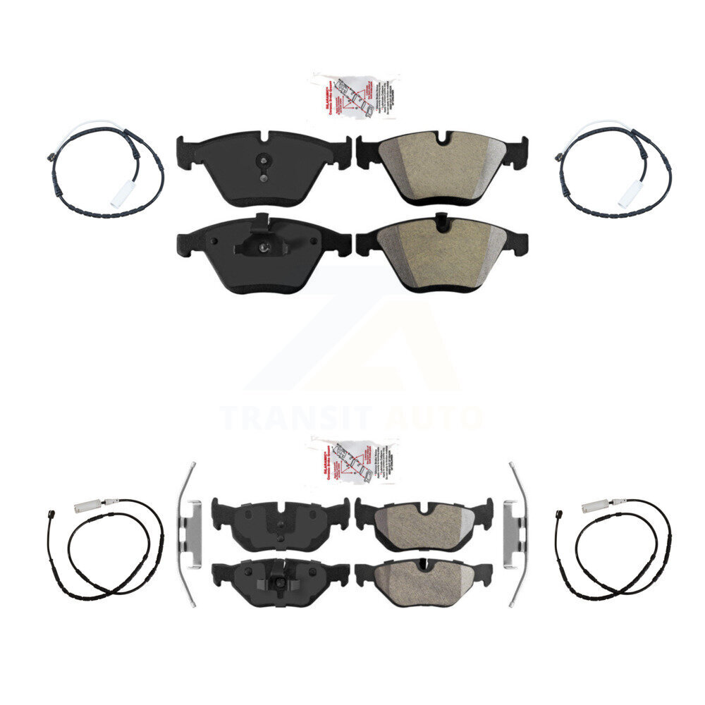 Front Rear Ceramic Disc Brake Pads And Wear Sensors Kit For BMW X1 KNW-100273
