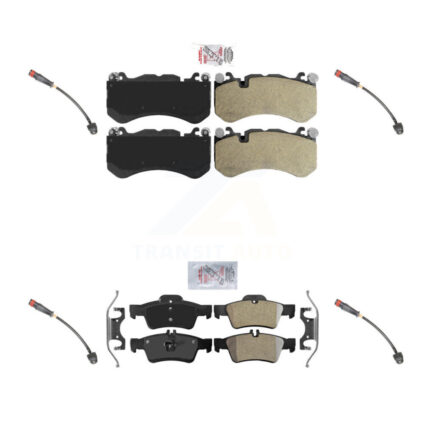 Front Rear Ceramic Brake Pads & Wear Sensor Kit For 2010-2011 Mercedes-Benz SL65 AMG 6.0L KNW-100279