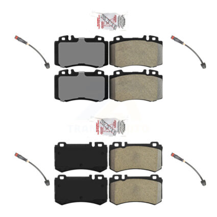 Front Rear Ceramic Disc Brake Pads And Wear Sensors Kit For Mercedes-Benz SLK55 AMG KNW-100283