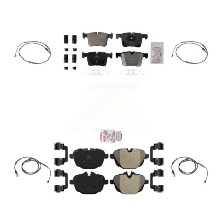 Front Rear Ceramic Disc Brake Pads And Wear Sensors Kit For BMW X3 X4 KNW-100287