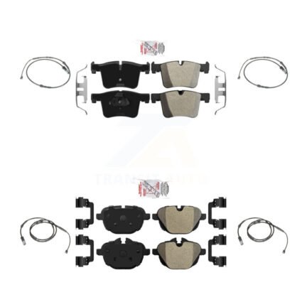 Front Rear Ceramic Disc Brake Pads And Wear Sensors Kit For BMW X3 X4 KNW-100288