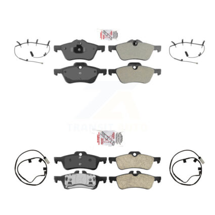 Front Rear Ceramic Disc Brake Pads And Wear Sensors Kit For 2006 Mini Cooper 1.6L KNW-100295